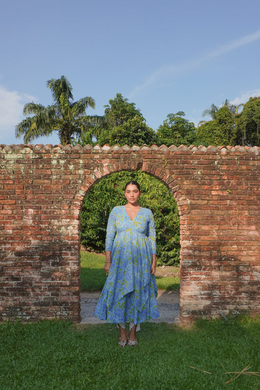 Nichii Layered Tunic Top - Nilah Print