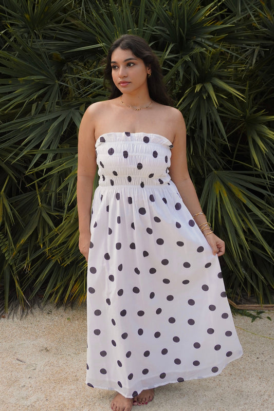 Bruna Smocked Dress – Bias Polka