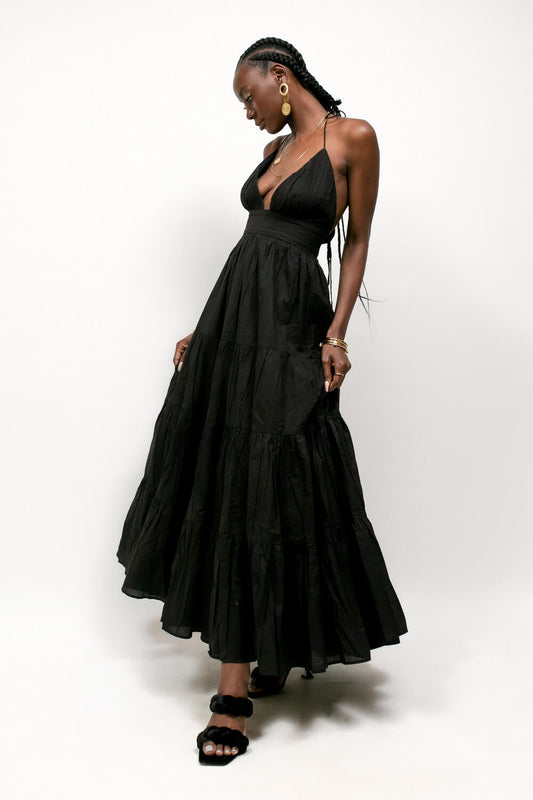 Baiana Dress – Charcoal Black