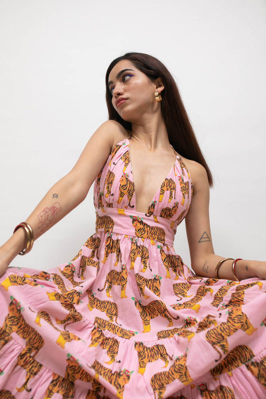 Baiana Dress – Tigre Block Print