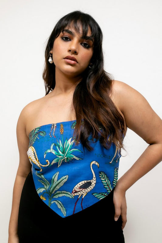Wildlife Hanky Top - Azul