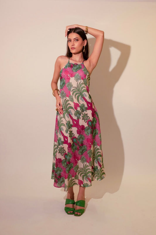 Coco Breeze Midi Dress - Purple