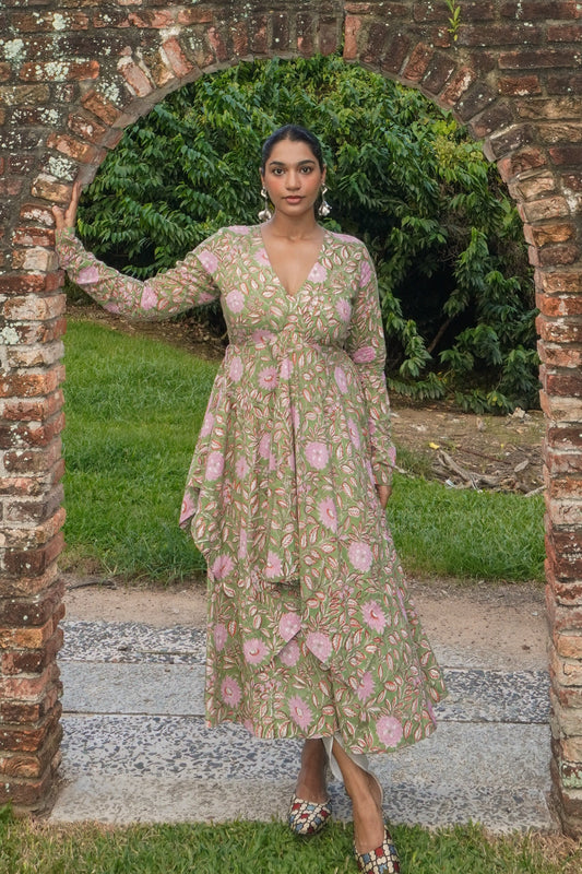Nichii Layered Tunic Top - Floral Motif