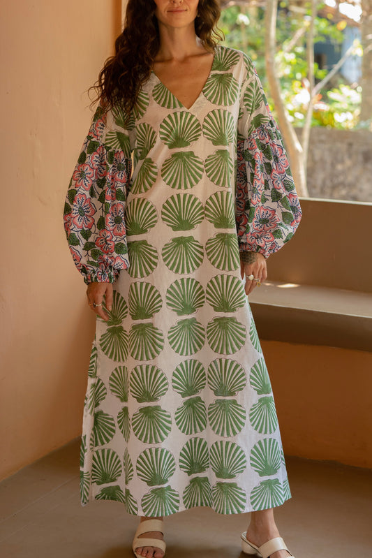 Seashell Symphony Maxi Dress