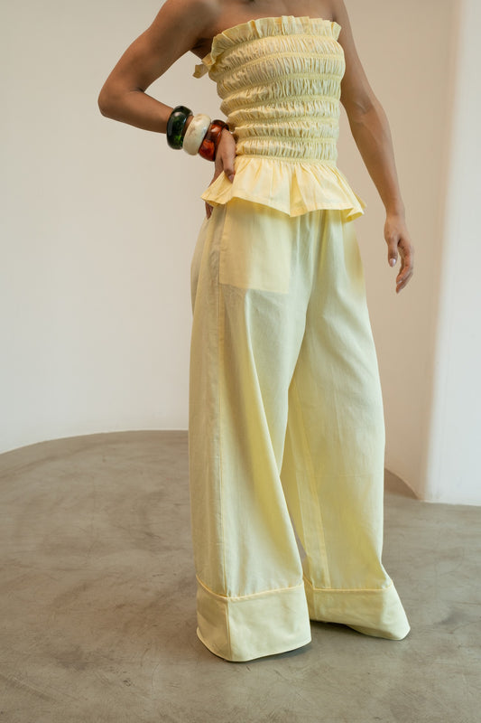 São Drawstring Pants - Butter Yellow
