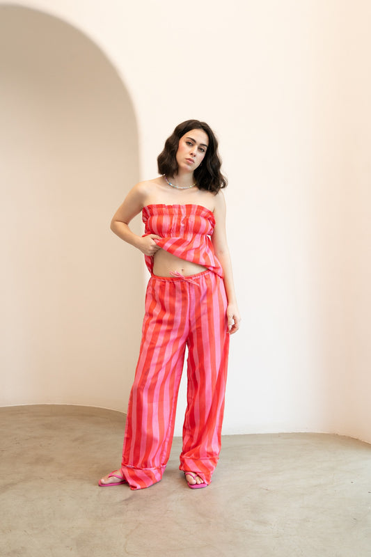 São Drawstring Pants - Gina Stripes