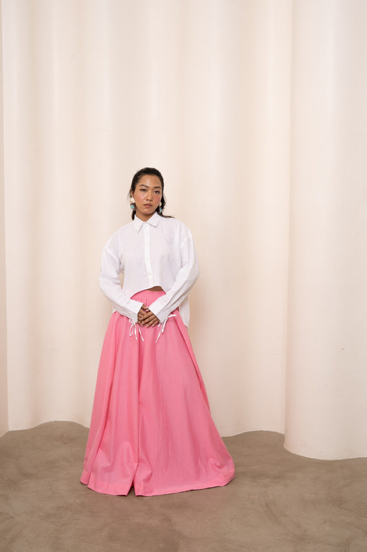 Bias Cut Shirt - White