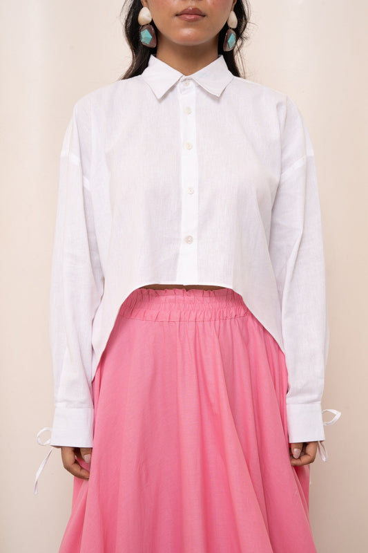 Bias Cut Shirt - White