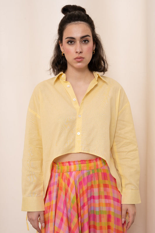 Bias Cut Shirt - Yellow