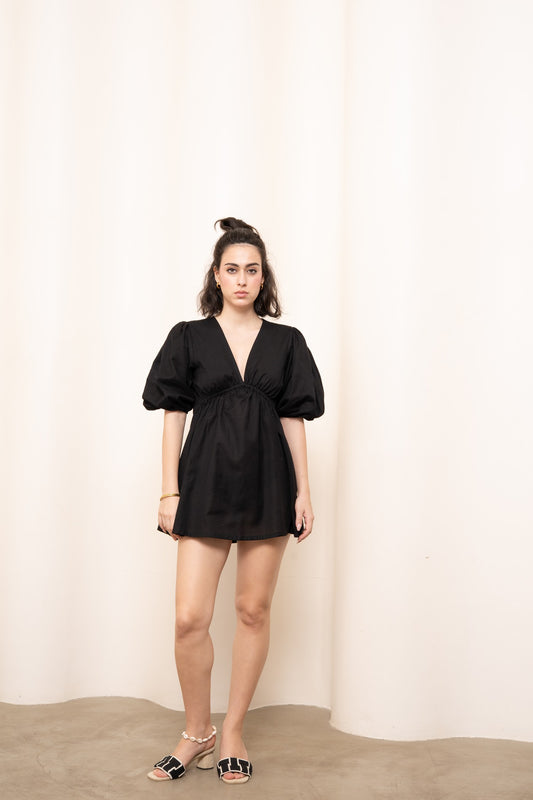 Amy Dress - Charcoal Black