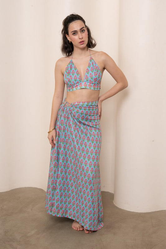 Bikini top - Blue Motif