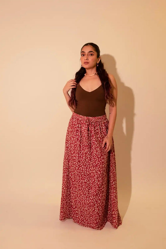 Cheetah Drawstring Skirt