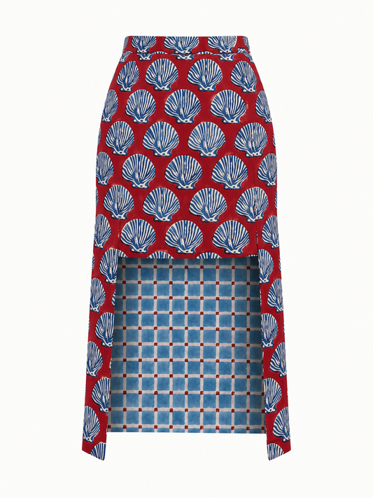 Reversible Bias Skirt - Barca x Geométrica Print