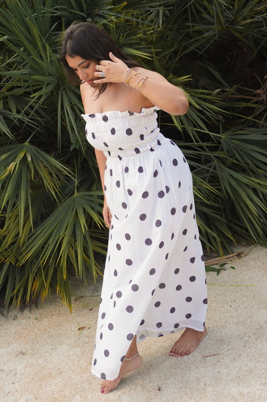 Bruna Smocked Dress – Bias Polka