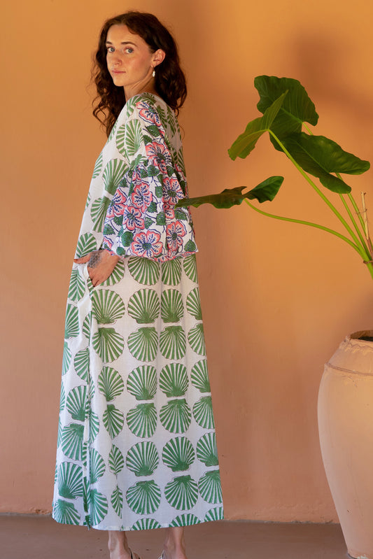 SEASHELL SYMPHONY MAXI DRESS