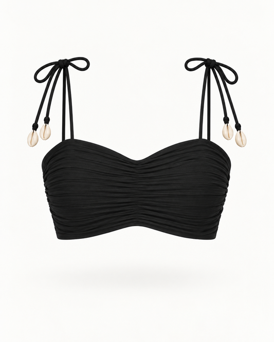 Girona Bandeu Top - Charcoal black