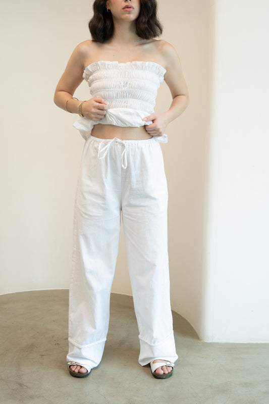 São Drawstring Pants - White