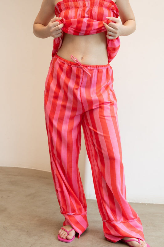 São Drawstring Pants - Gina Stripes