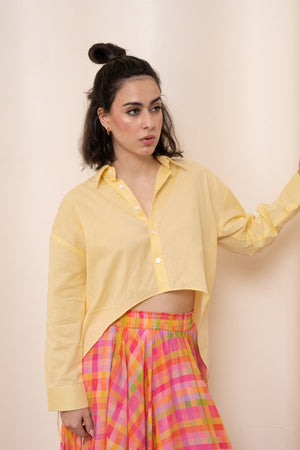 Bias Cut Shirt - Yellow