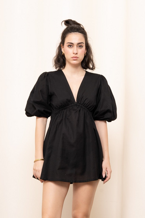 Amy Dress - Charcoal Black