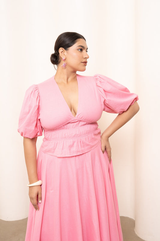 Gianna Waist Cinch Top - Classic Pink