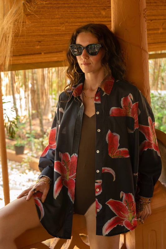 HAWAIIAN HIBISCUS BASIC FULL SLEEVE SHIRT