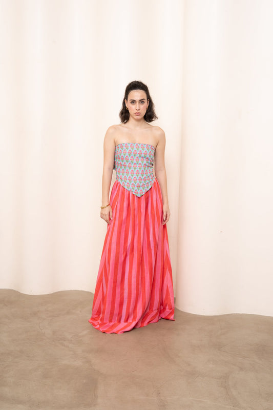 Hanky top - Blue Motif