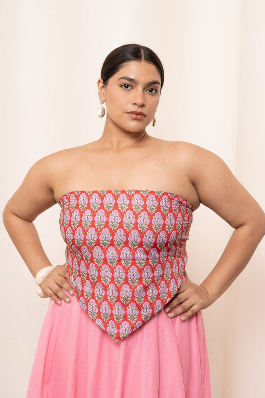 Hanky top - Red Motif