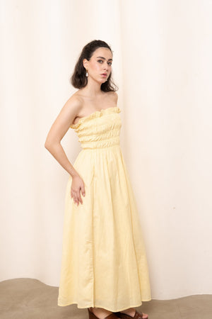Bruna Smock Dress - Butter Yellow